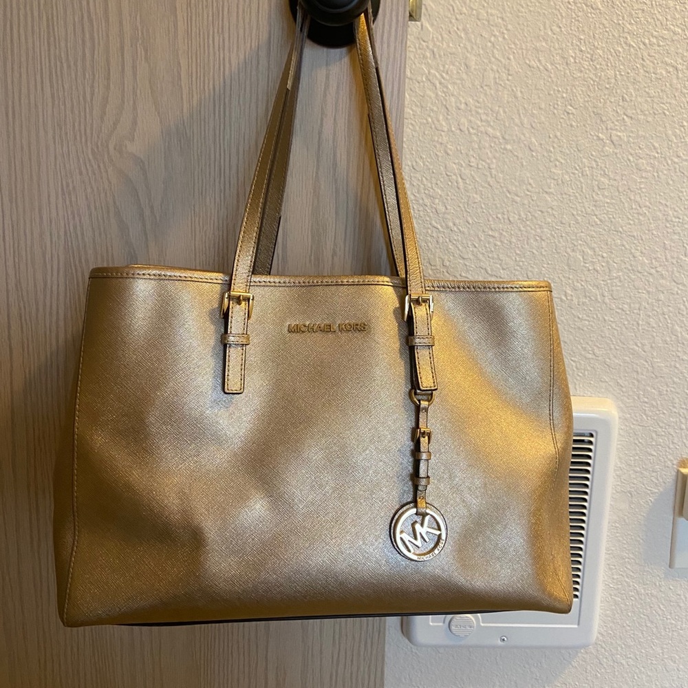 Gold Michael Kors Purse